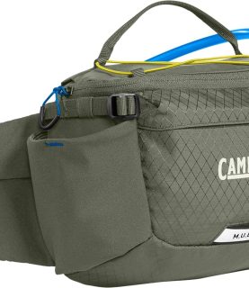 CamelBak M.U.L.E. 5 Mountain Bike Gravel Waist Belt Hydration Pack Dusty Olive, 50oz