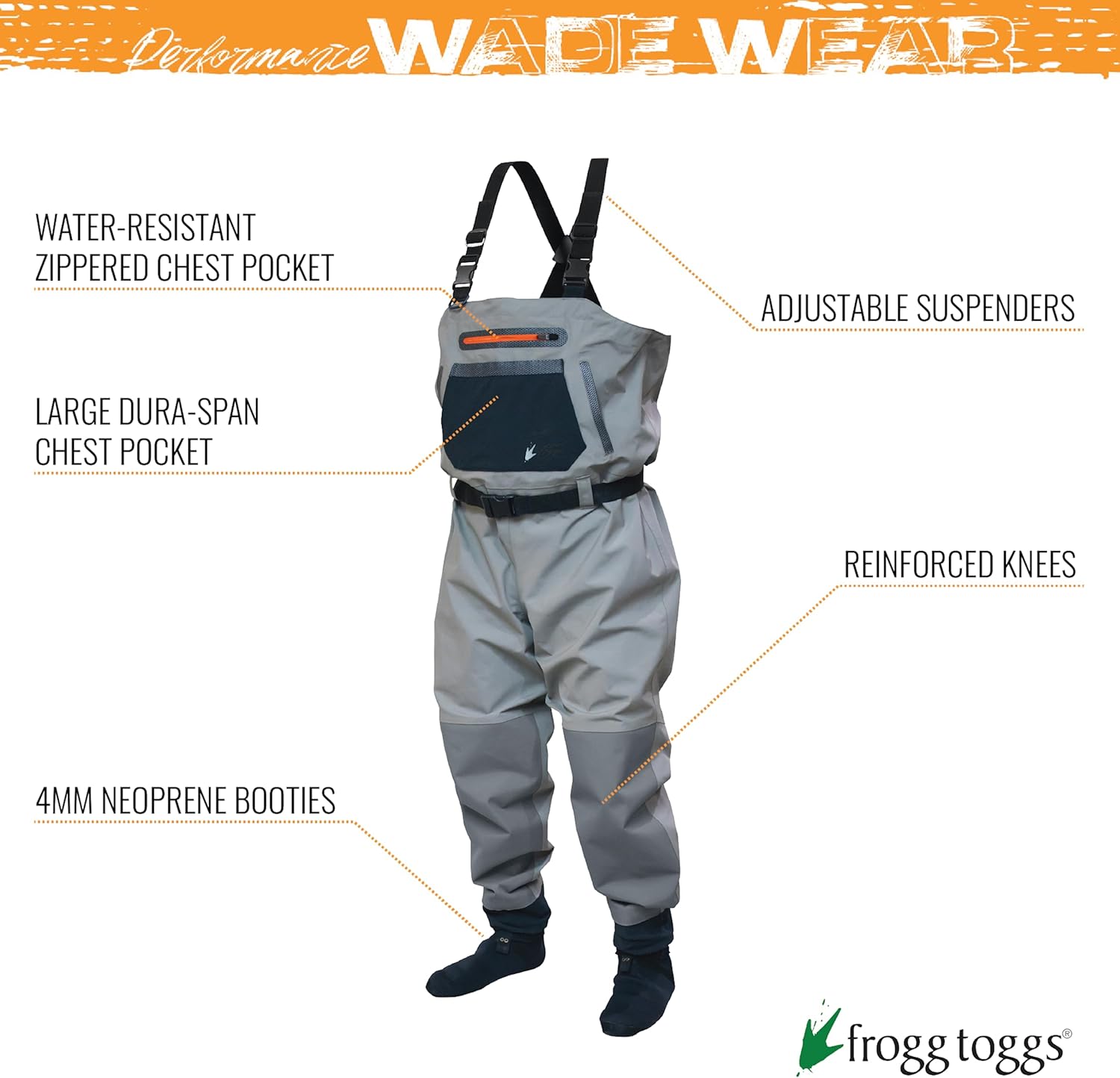 FROGG TOGGS Sierran Breathable Waterproof Stockingfoot Fishing Chest Wader for Fishing - Image 5