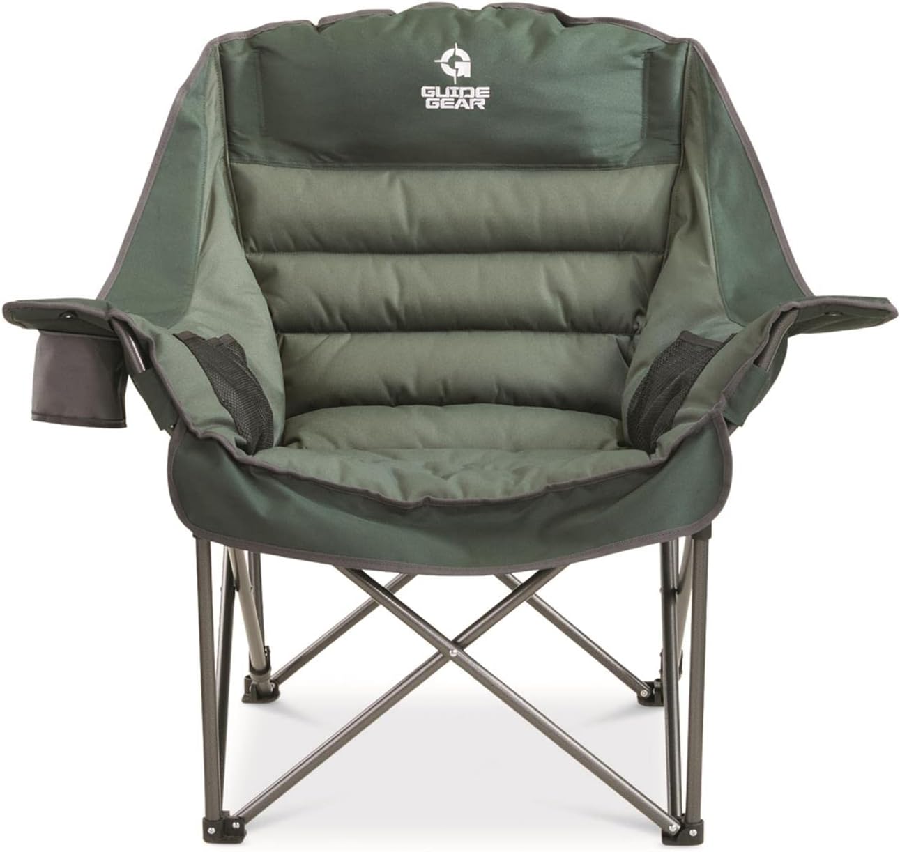 Guide Gear Oversized Extra Large Padded Camping Chair, Portable, Folding, Large Camp Lounge Beach Chairs for Outdoor, Adults, Men and Women, Heavy-Duty 400 Pound Capacity, with Cup Holder - Image 3