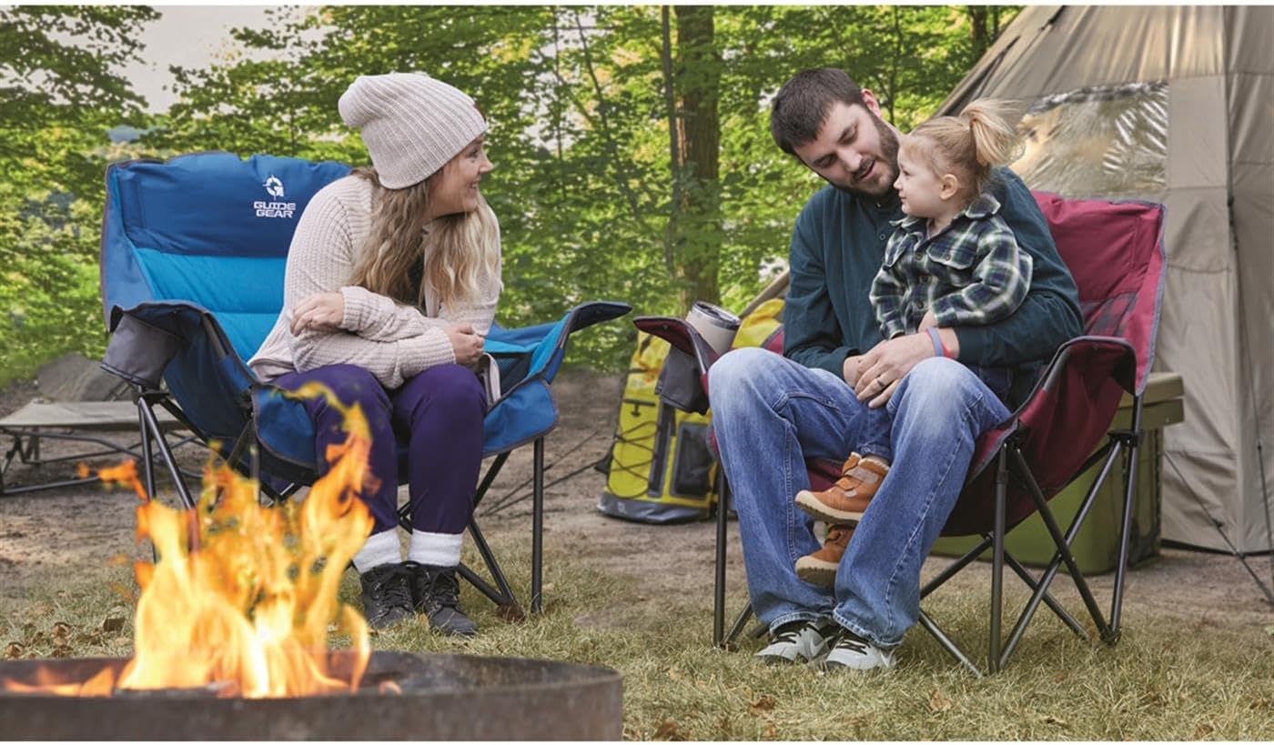 Guide Gear Oversized Extra Large Padded Camping Chair, Portable, Folding, Large Camp Lounge Beach Chairs for Outdoor, Adults, Men and Women, Heavy-Duty 400 Pound Capacity, with Cup Holder - Image 7