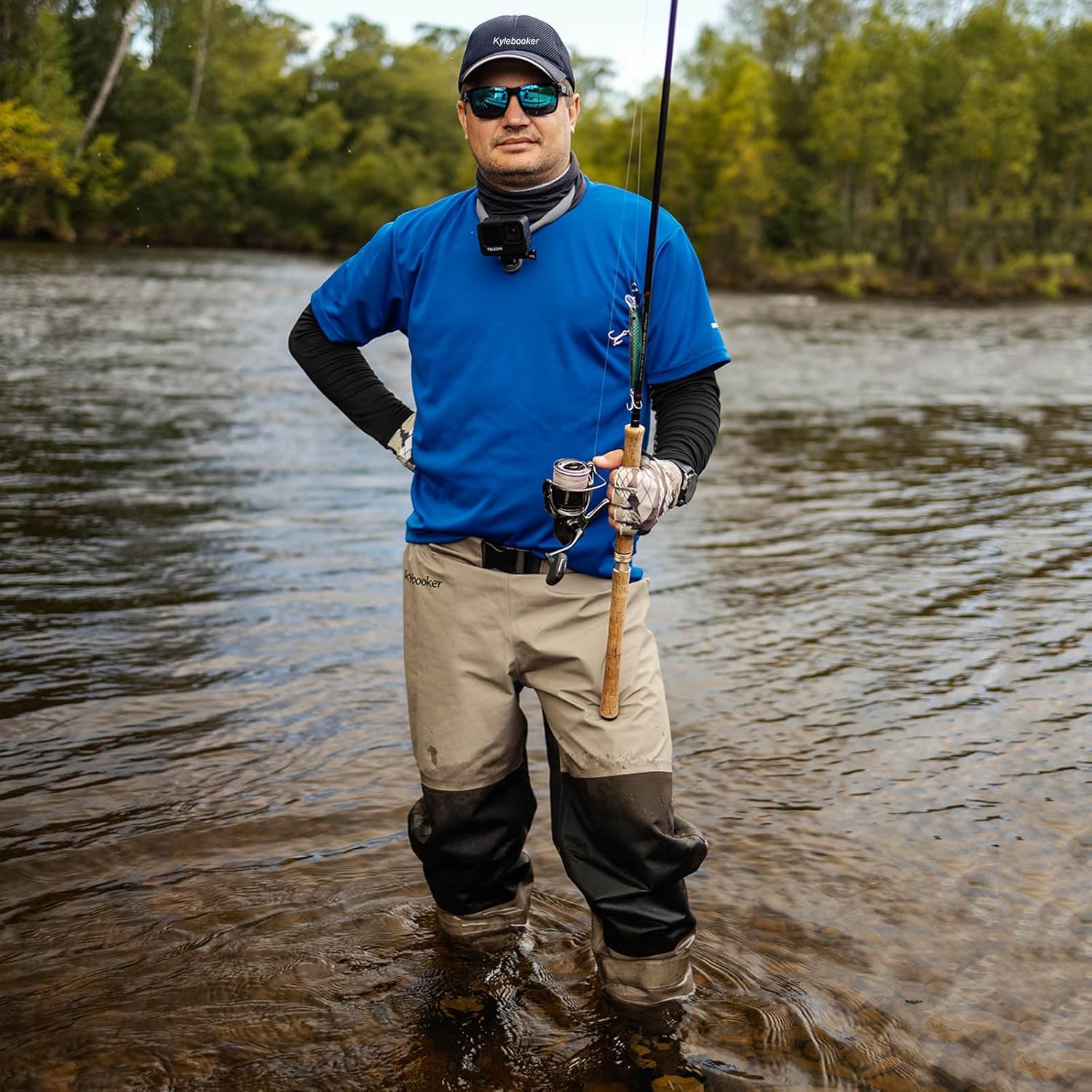 Kylebooker Breathable Stockingfoot Waist High Pant Waders KB003 - Image 4
