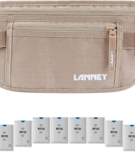 Money Belt for Travel Women and Men Slim Hidden Travel Wallet with RFID Blocking